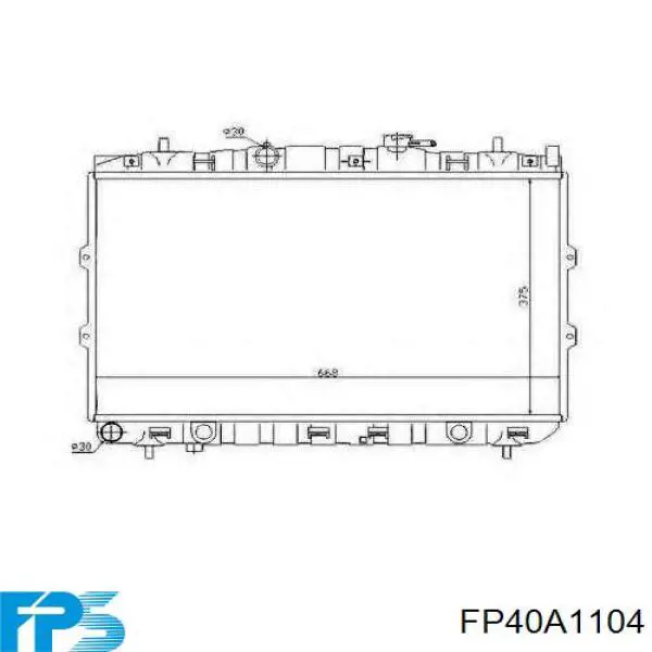 Радіатор основний FPS FP40A1104 ціна, від 79.00 USD