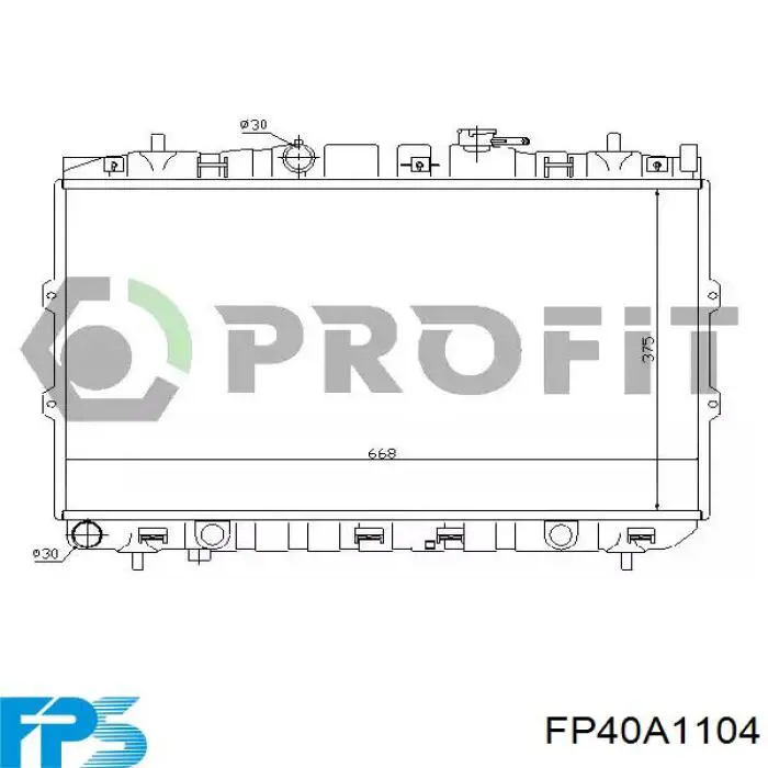 Купити FP40A1104 FPS Радіатор двигуна