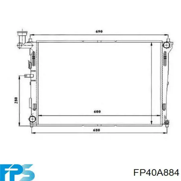 Купити FP40A884 FPS Радіатор двигуна