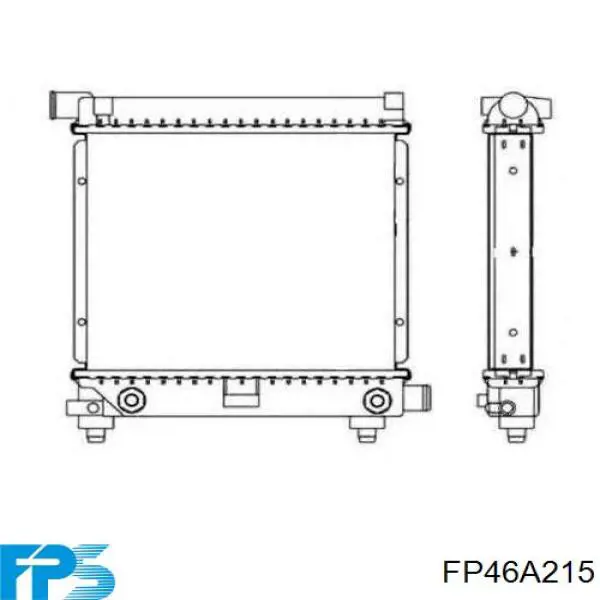 FP46A215 FPS Радіатор охолодження двигуна
