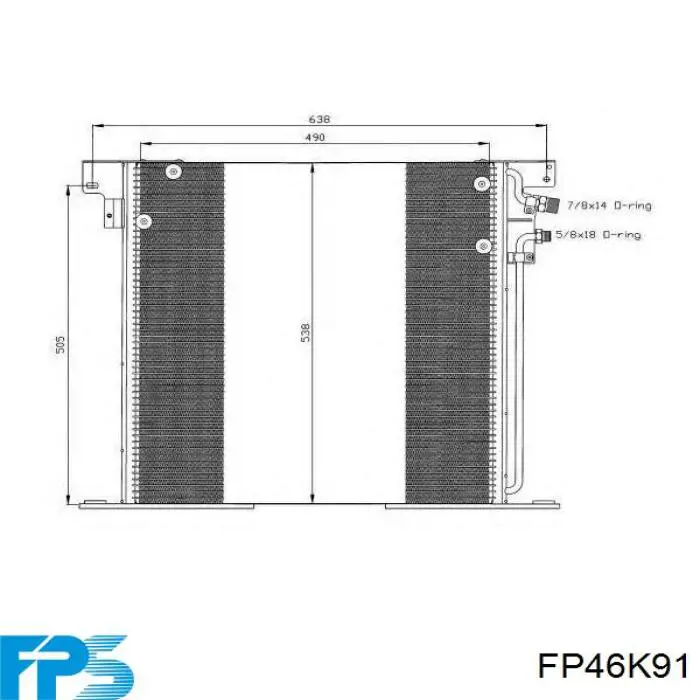 Купити FP46K91 FPS Радіатор системи охолодження кондиціонера