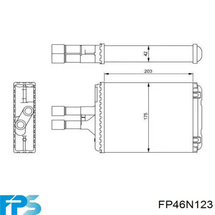 FP46N123 FPS радіатор пічки (обігрівача)