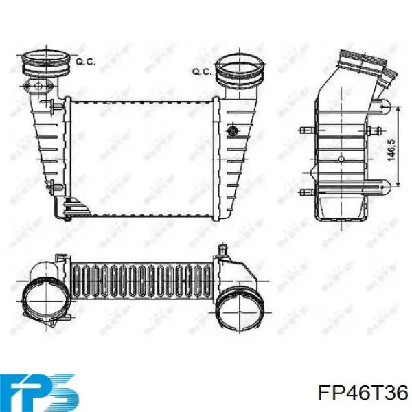 Купити FP46T36 FPS Радіатор интеркуллера