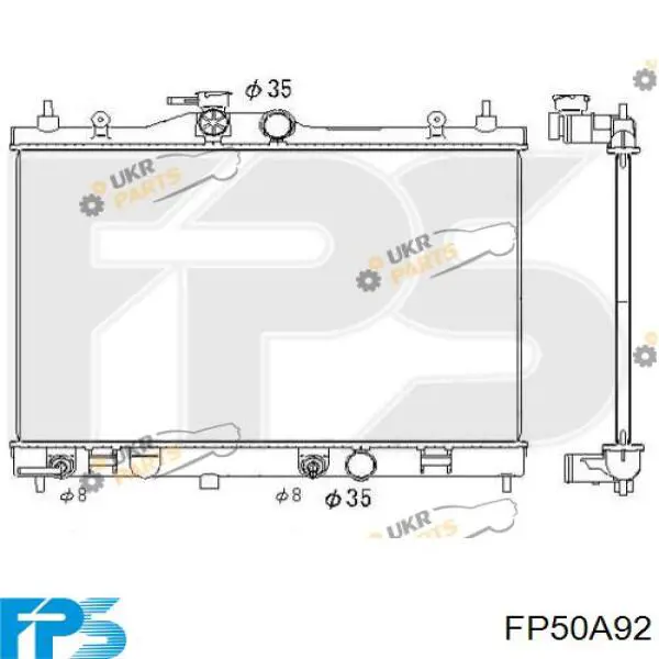 Радіатор охолодження двигуна FP50A92 FPS