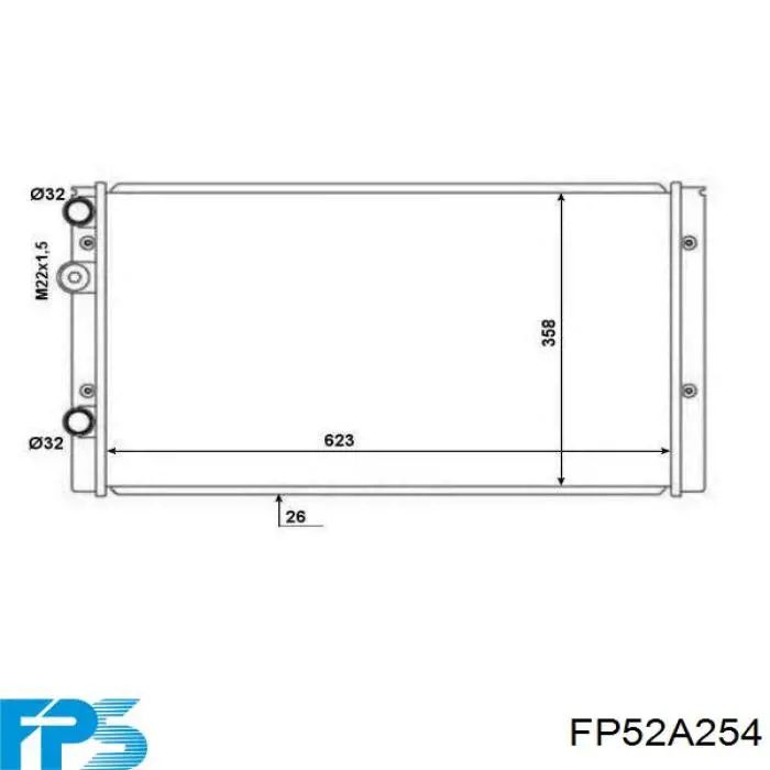 Радіатор FP52A254 FPS
