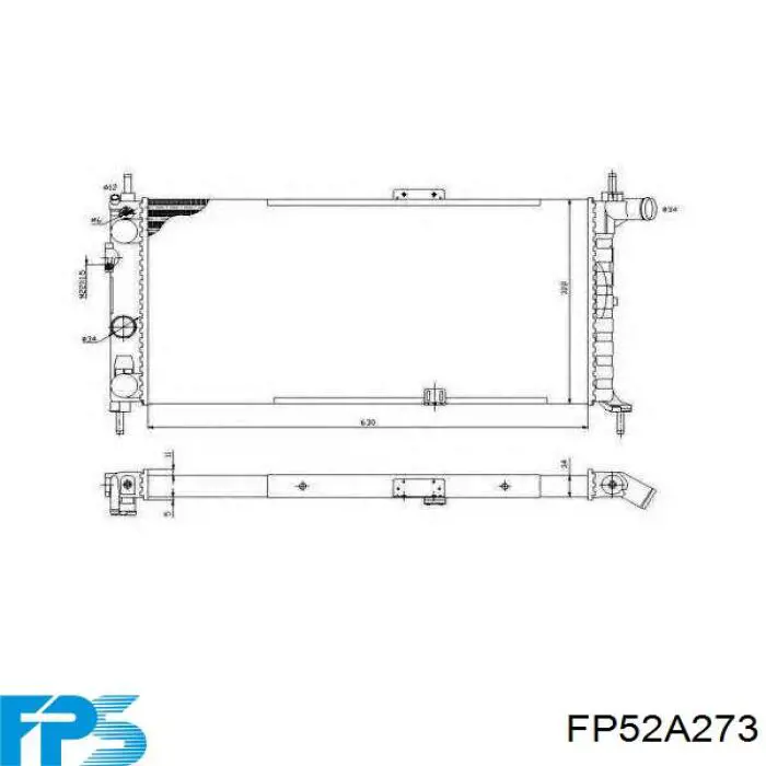 Купити FP52A273 FPS Радіатор двигуна