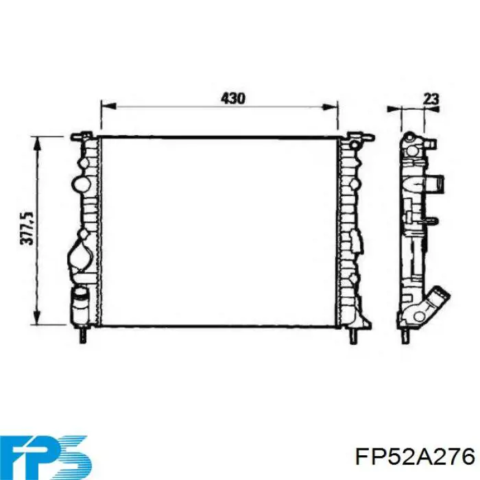 Купити FP52A276 FPS Радіатор двигуна