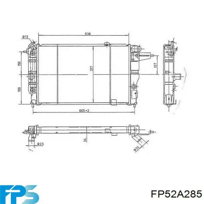 Радіатор основний FPS FP52A285 ціна, від 42.01 USD