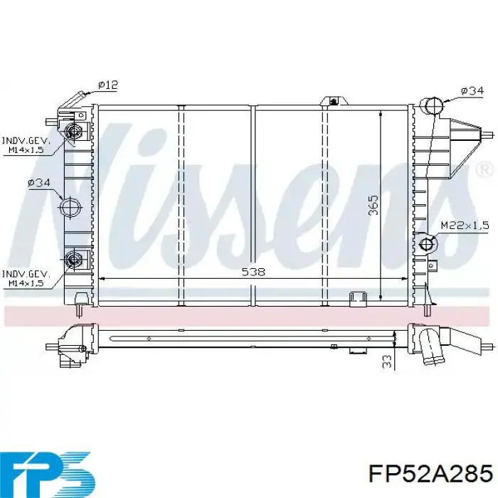 Радіатор FP52A285 FPS