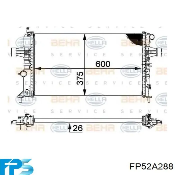 FP52A288 FPS Радіатор охолодження двигуна