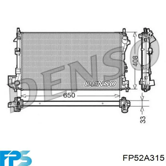 Радіатор основний FPS FP52A315 ціна, від 62.06 USD
