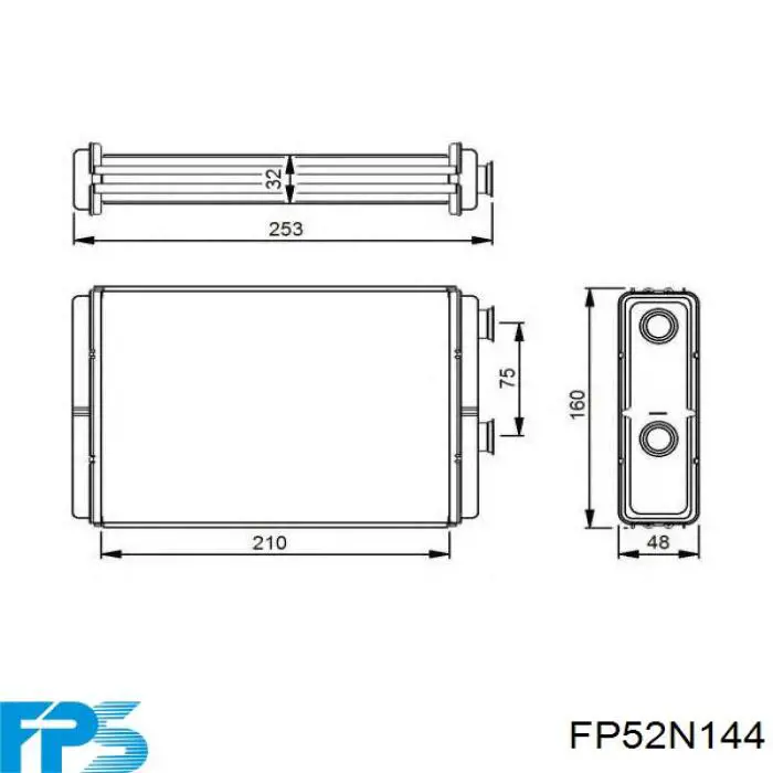 FP52N144 FPS радіатор пічки (обігрівача)