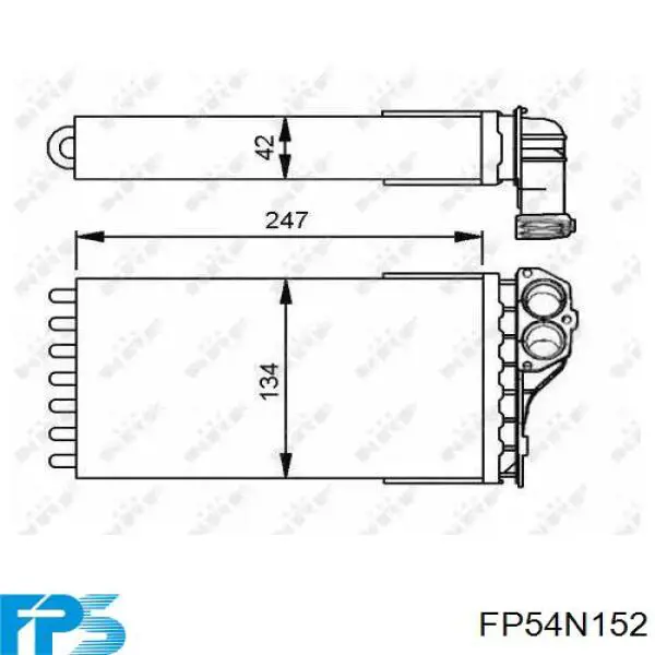 Радіатор пічки (обігрівача) FPS FP54N152 ціна, від 17.97 USD
