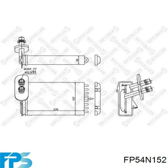 FP54N152 FPS радіатор пічки (обігрівача)