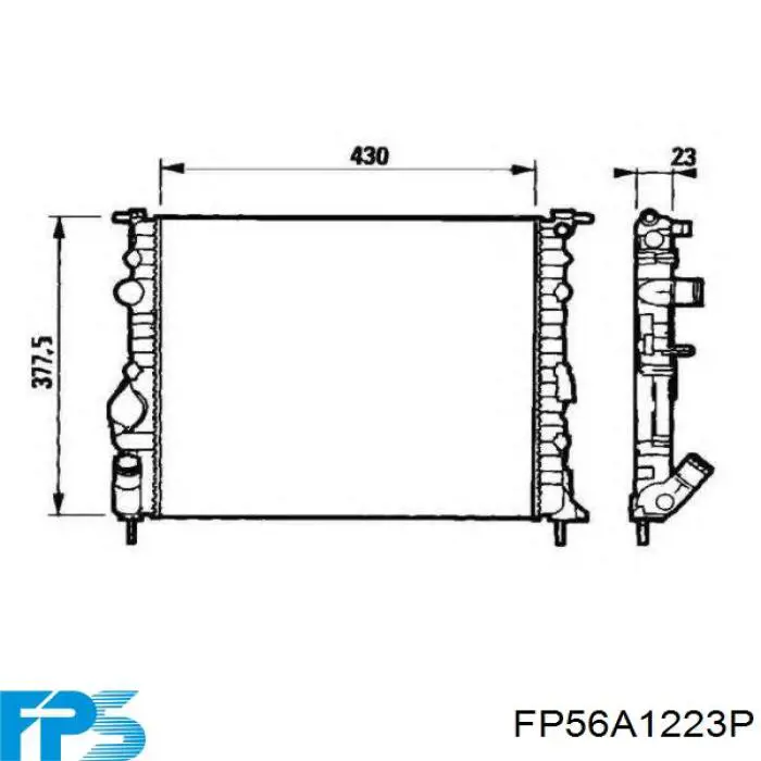 Купити FP56A1223P FPS Радіатор двигуна