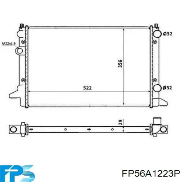 Радіатор FP56A1223P FPS