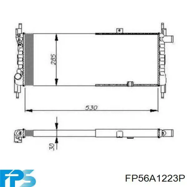 FP56A1223P FPS Радіатор охолодження двигуна