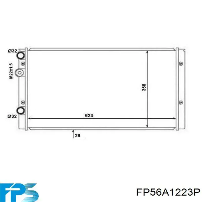 Радіатор основний FPS FP56A1223P ціна, від 45.80 USD
