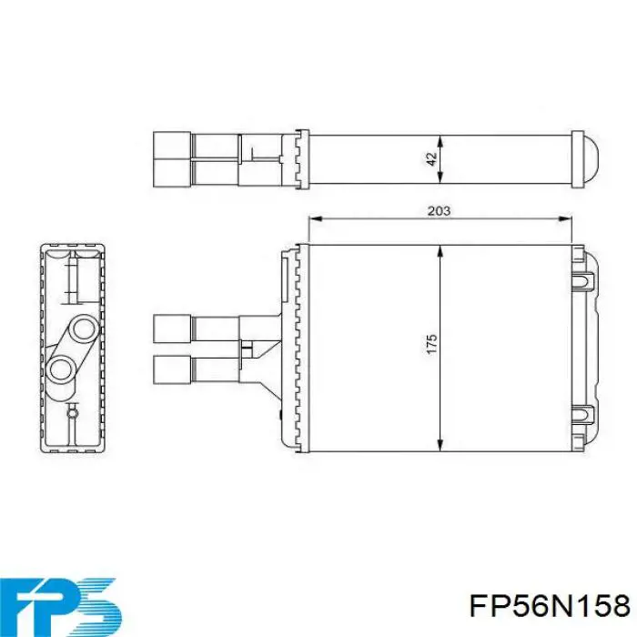 Радіатор пічки (обігрівача) FP56N158 FPS