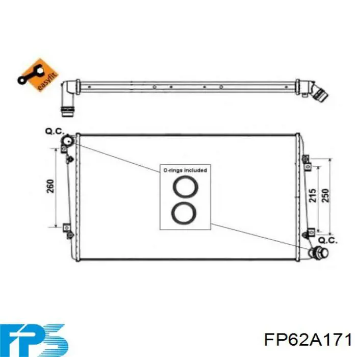 FP62A171 FPS Радіатор охолодження двигуна