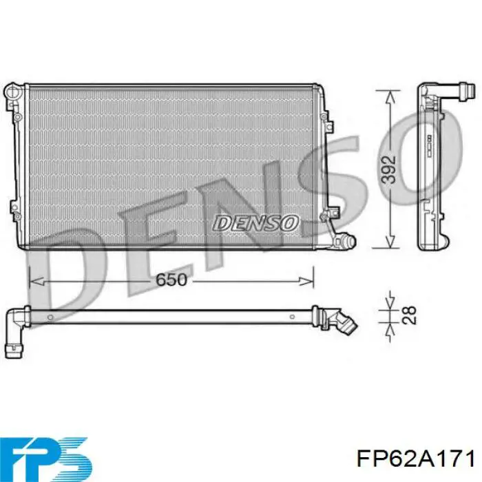Радіатор основний FPS FP62A171 ціна, від 54.47 USD