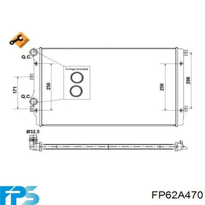 Купити FP62A470 FPS Радіатор двигуна