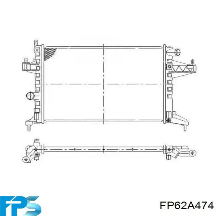 FP62A474 FPS Радіатор охолодження двигуна