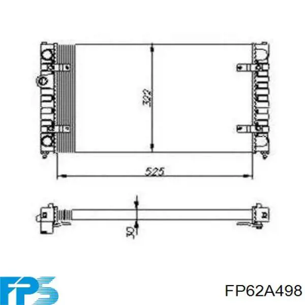 Купити FP62A498 FPS Радіатор двигуна