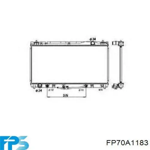 Купити FP70A1183 FPS Радіатор двигуна