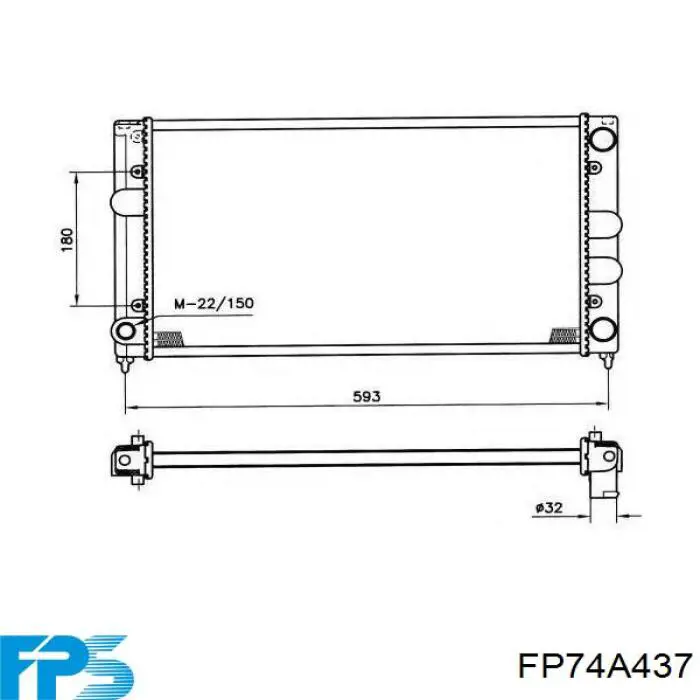 Радіатор основний FPS FP74A437 ціна, від 38.32 USD