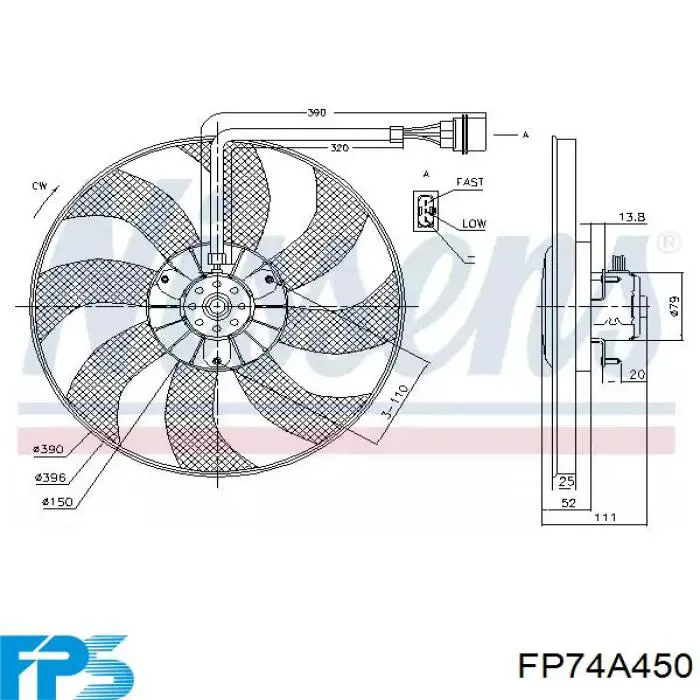 FP74A450 FPS радіатор охолодження двигуна