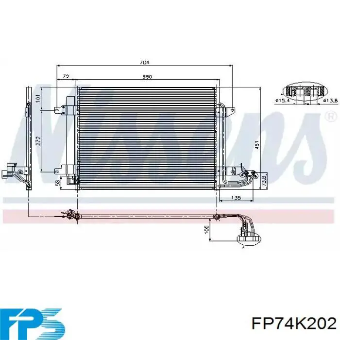 Радіатор кондиціонера FP74K202 FPS