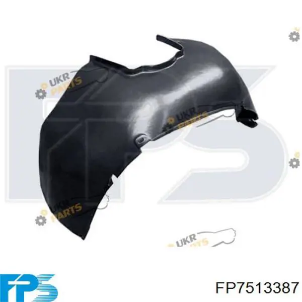 Підкрилок переднього крила, лівий FPS FP7513387 ціна, від 13.35 USD