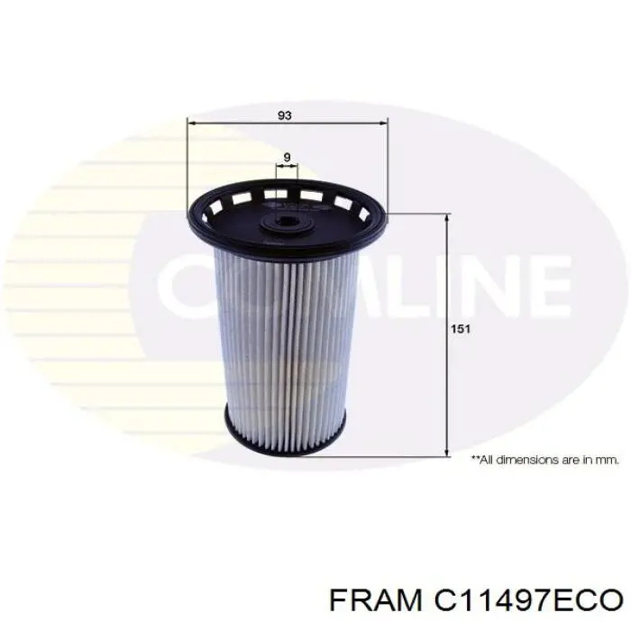 Фільтр тонкого очищення палива Fram C11497ECO ціна, від 21.18 USD