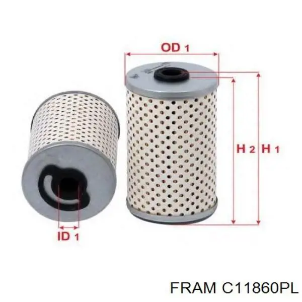 Фільтр тонкого очищення палива Fram C11860PL ціна, від 3.06 USD