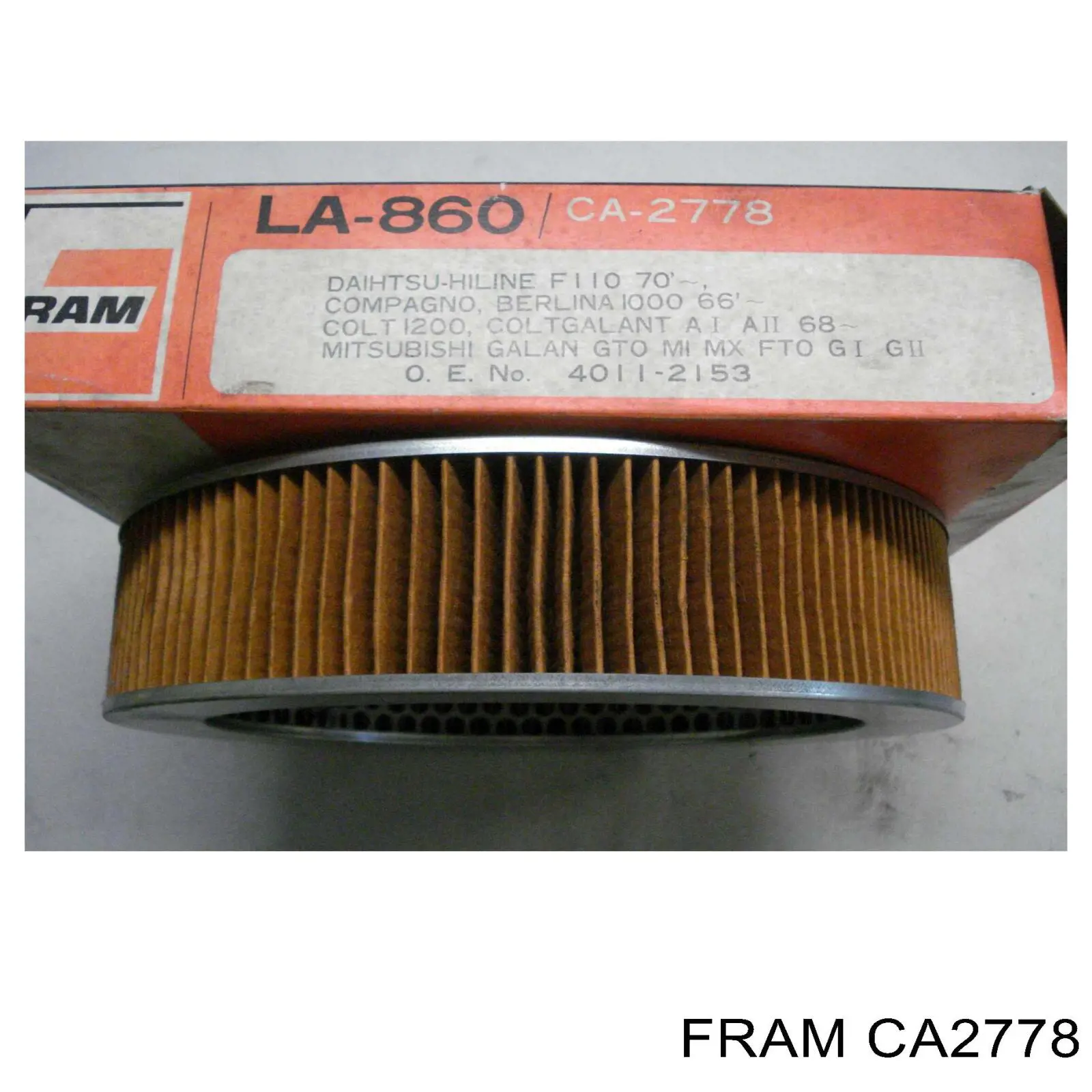 CA2778 Fram фільтр повітряний