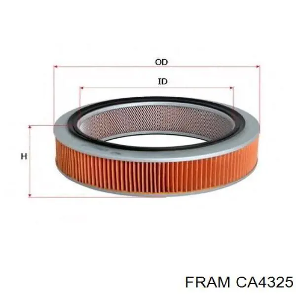 Елемент повітряного фільтра Fram CA4325 ціна, від 2.53 USD