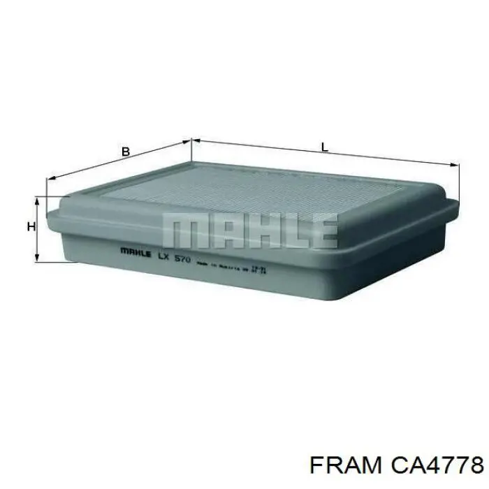 CA4778 Fram Повітряний фільтр двигуна