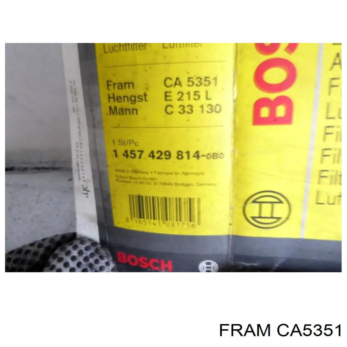 Елемент повітряного фільтра Fram CA5351 ціна, від 4.88 USD