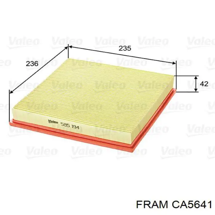 Повітряний фільтр A668 Vasco Filters