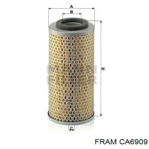 CA6909 Fram Повітряний фільтр двигуна