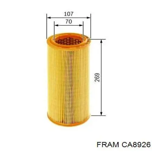 Елемент повітряного фільтра Fram CA8926 ціна, від 6.47 USD