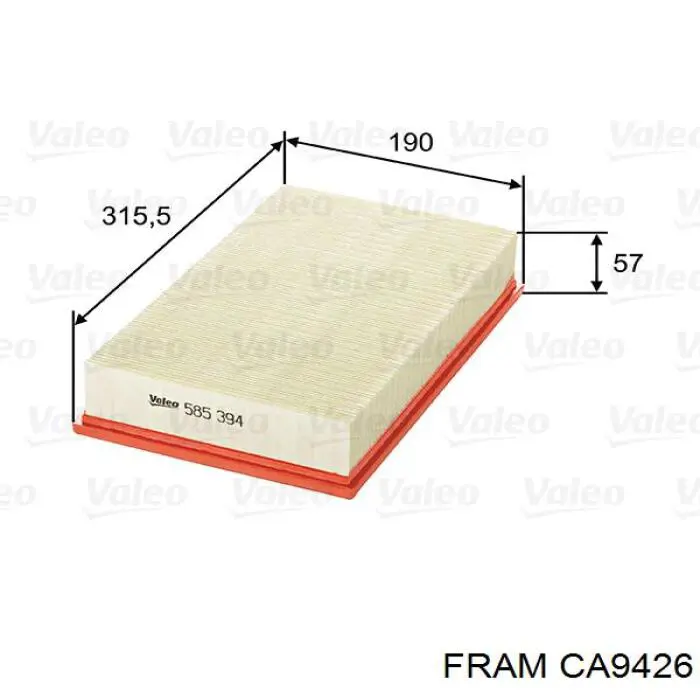 Купити A055 Vasco Filters Автомобільний фільтр повітря