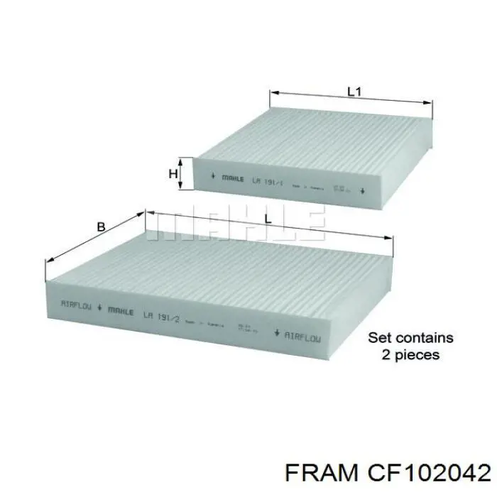 CF102042 Fram фільтр салону