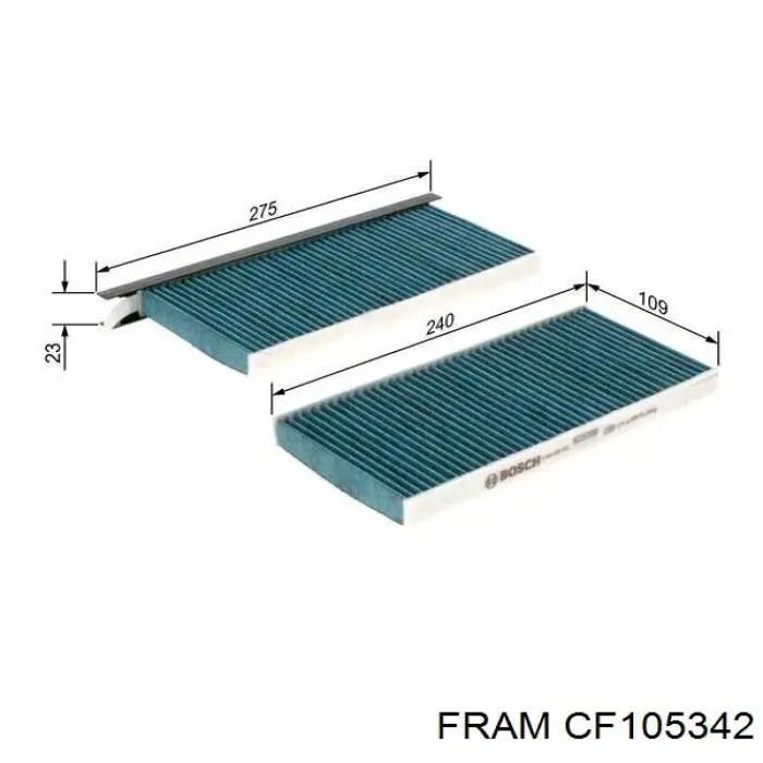 Фільтр повітряний обігрівача Fram CF105342 ціна, від 6.54 USD