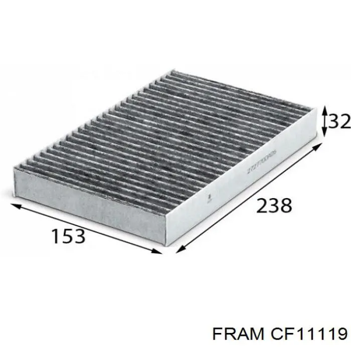 Купити CF11119 Fram Фільтр салону вугільний