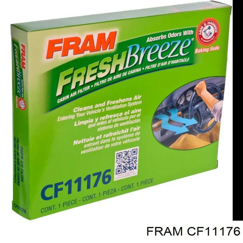 Купити CF11176 Fram Фільтр салону вугільний