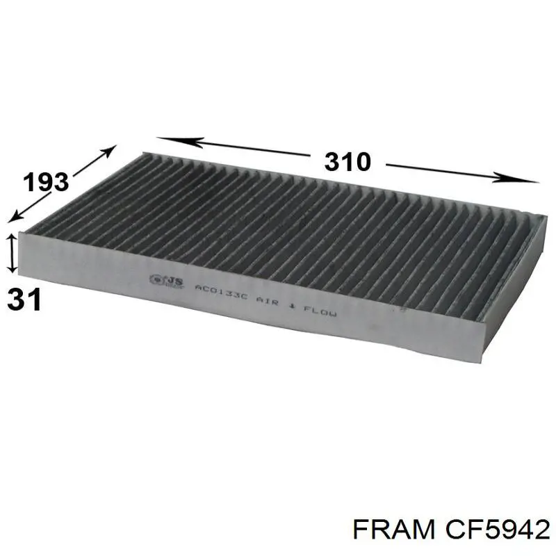 Фільтр повітряний обігрівача Fram CF5942 ціна, від 6.33 USD