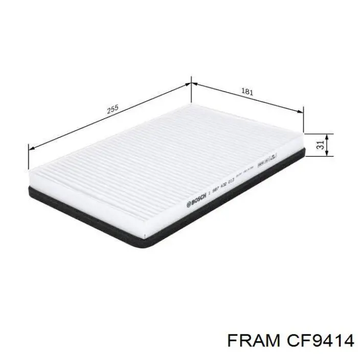 Фільтр повітряний обігрівача Fram CF9414 ціна, від 5.64 USD