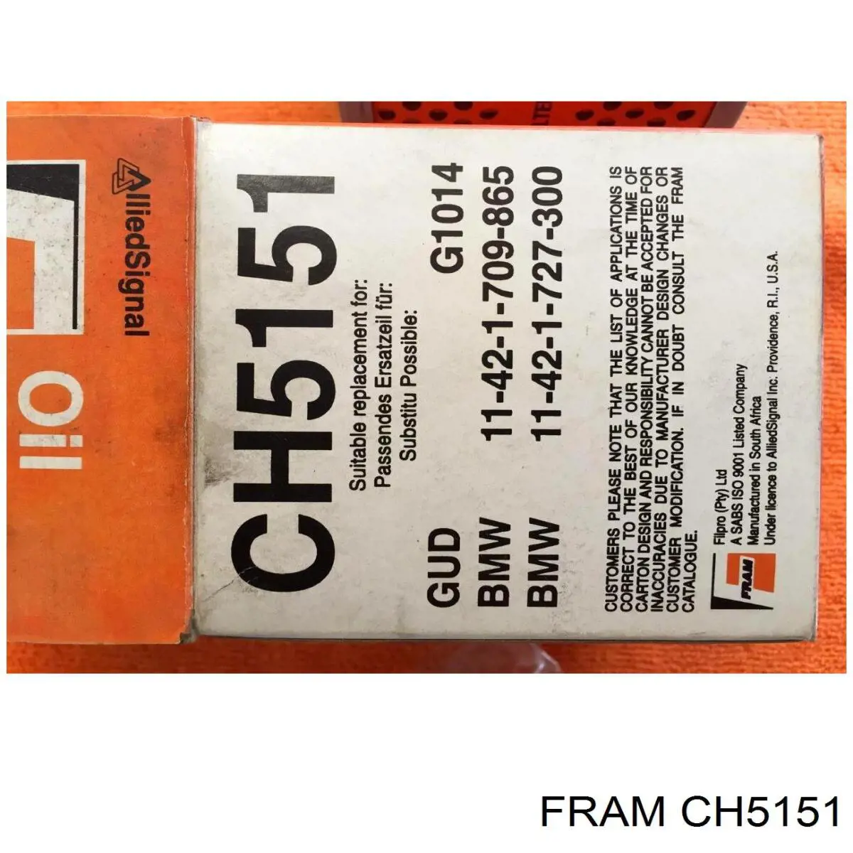 CH5151 Fram фільтр масляний
